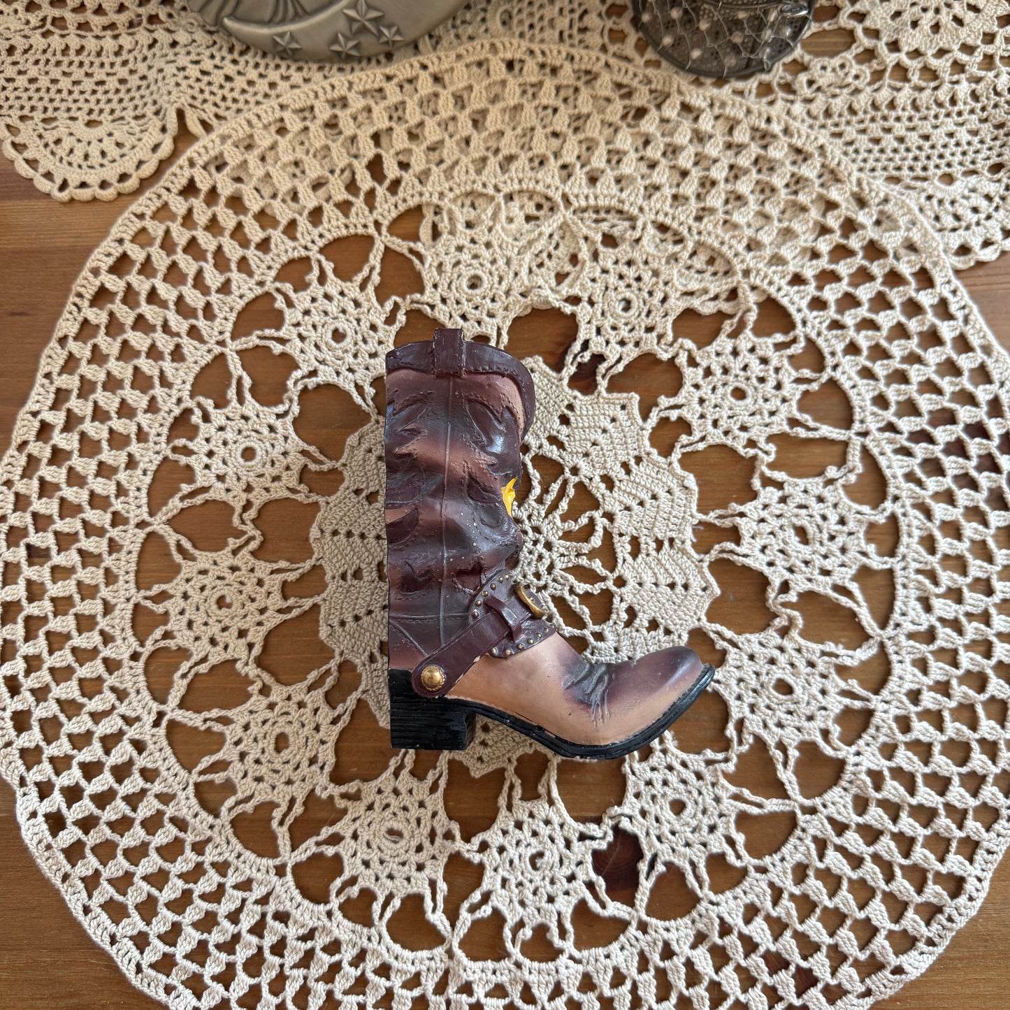 unique vintage whimsical celestial star boot figure collectable trinket