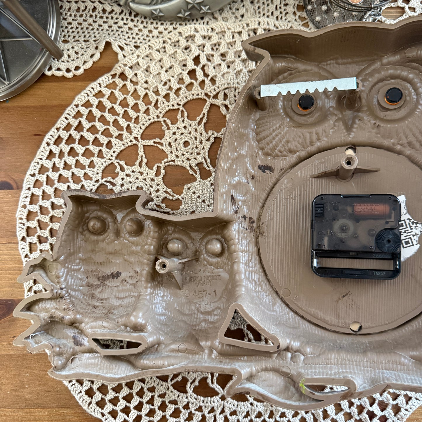 unique vintage whimsical owl clock collectable