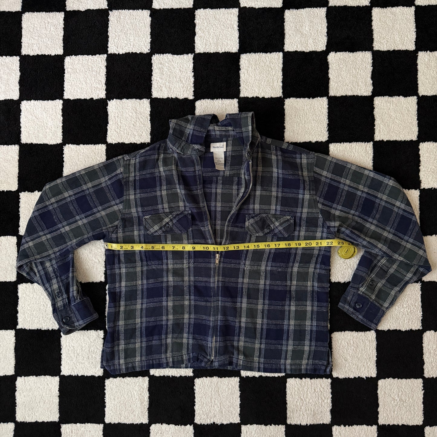 vintage whimsy 90s y2k flannel zip up