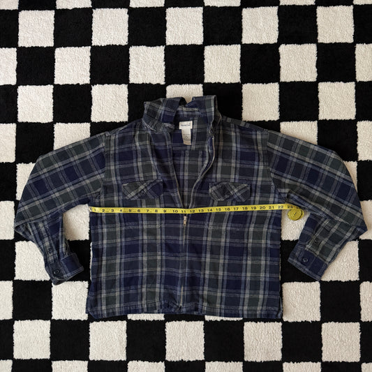 vintage whimsy grunge flannel zip up