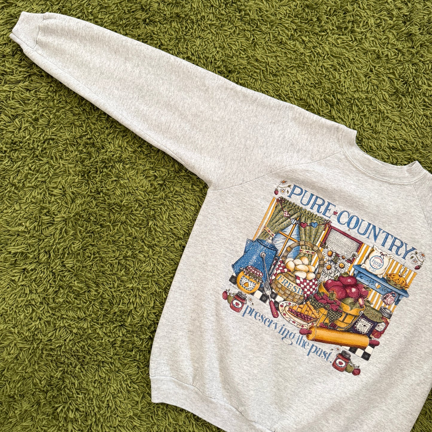 unique vintage whimsical 90s y2k graphic pullover sweatshirt
