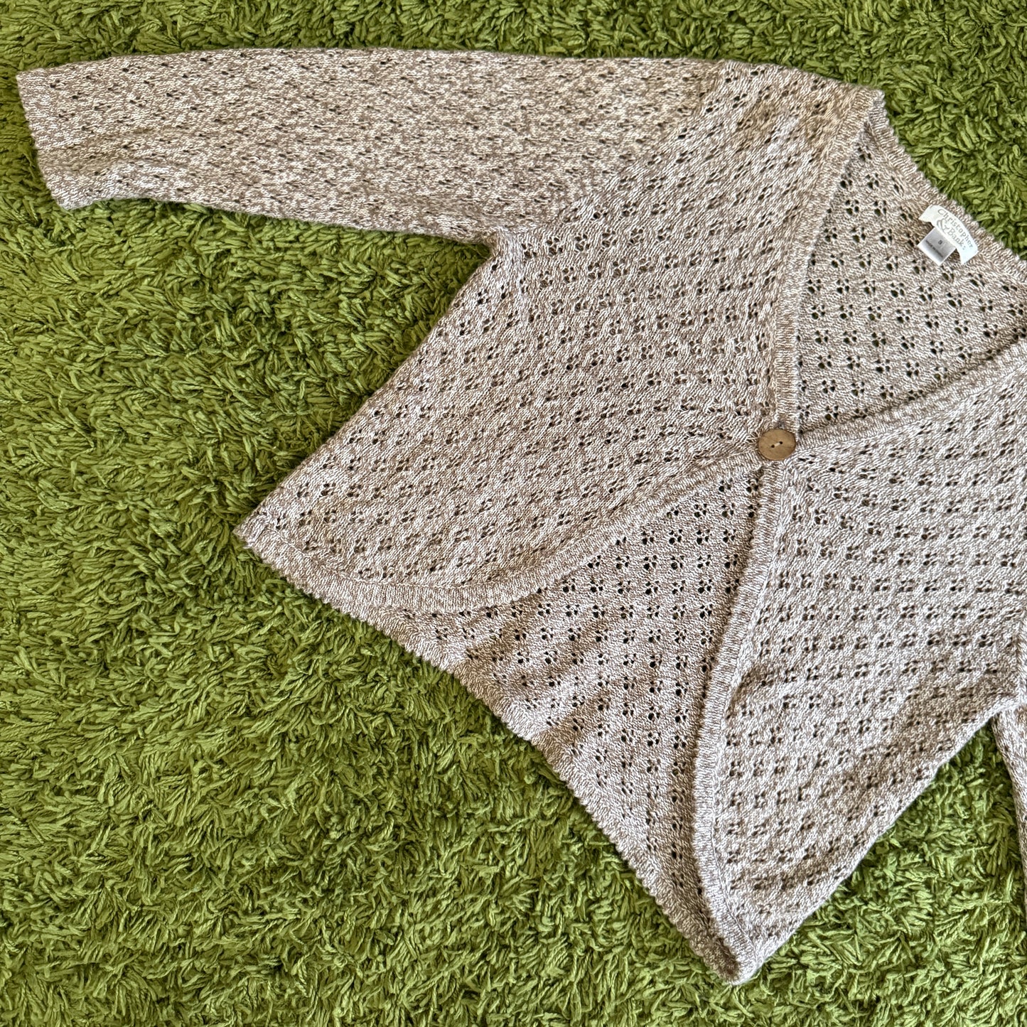 unique vintage whimsical 90s y2k CHRISTOPHER & BANKS knit sleeved cardigan top