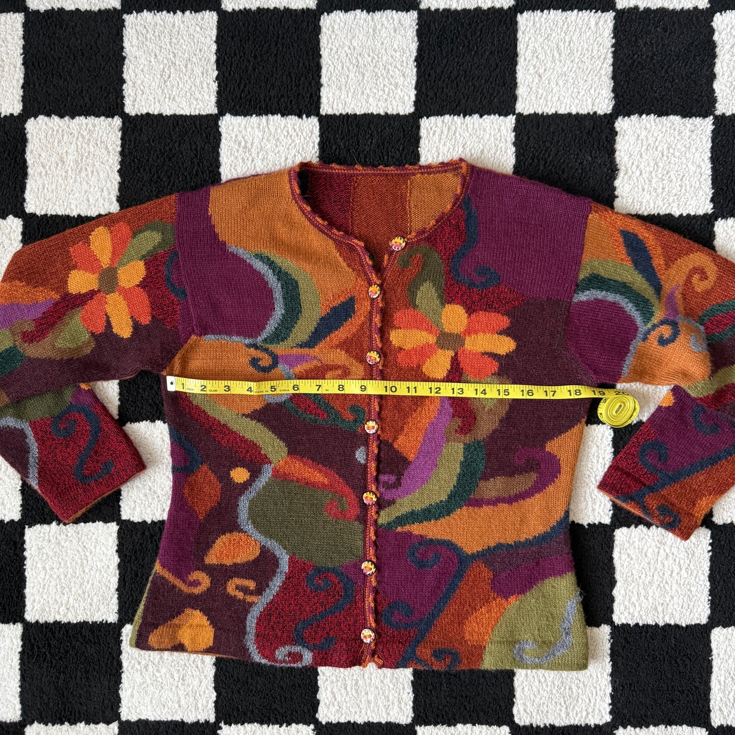 unique vintage whimsical 90s y2k knit cardigan sweater