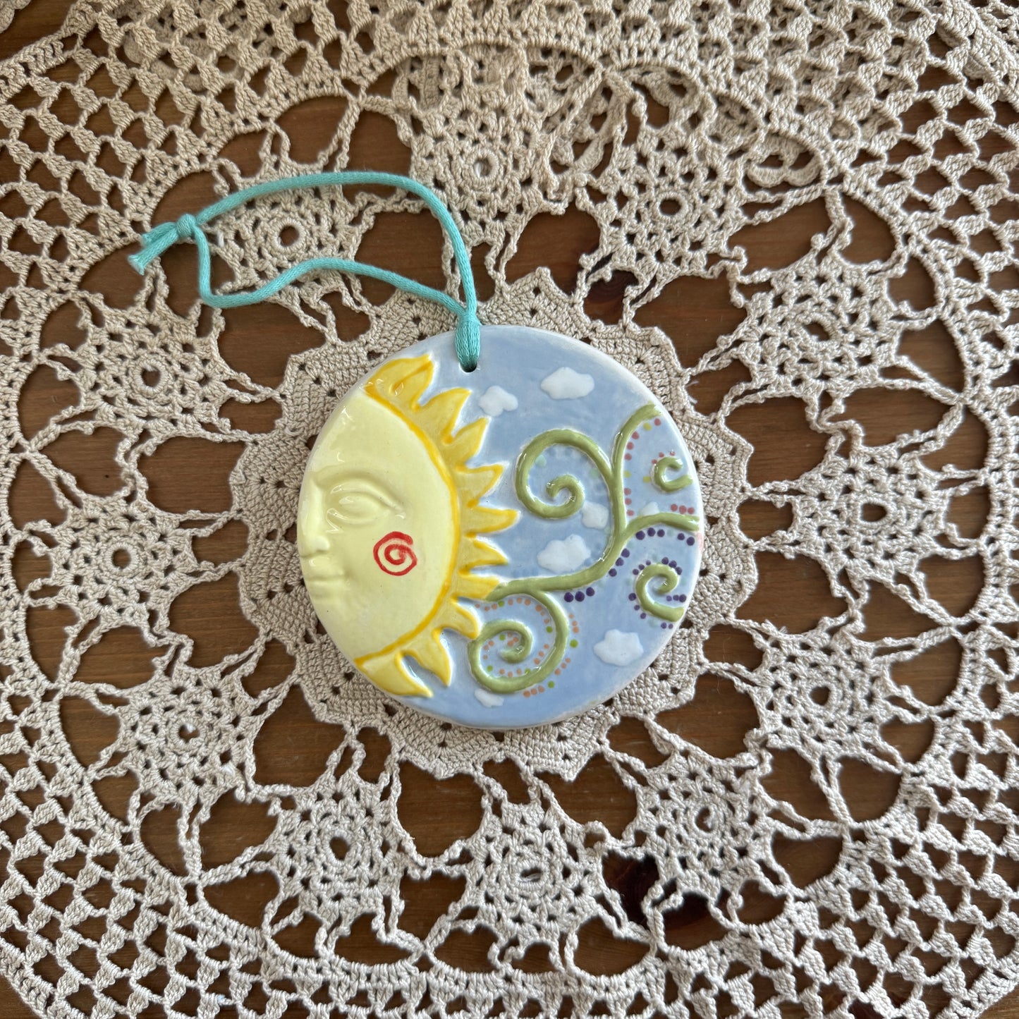 unique handmade whimsical celestial sun collectable wall decor