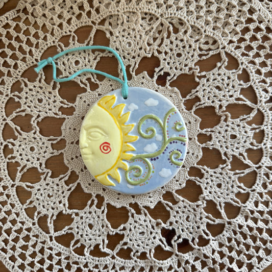 unique handmade whimsical celestial sun collectable wall decor