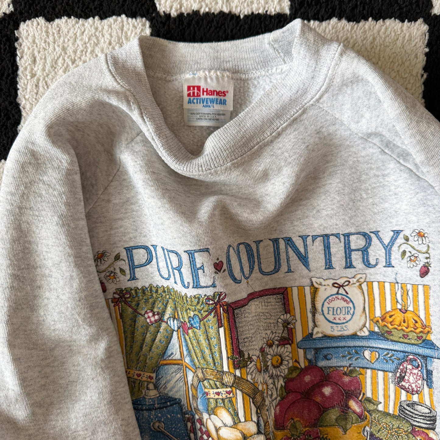 unique vintage whimsical 90s y2k graphic pullover sweatshirt
