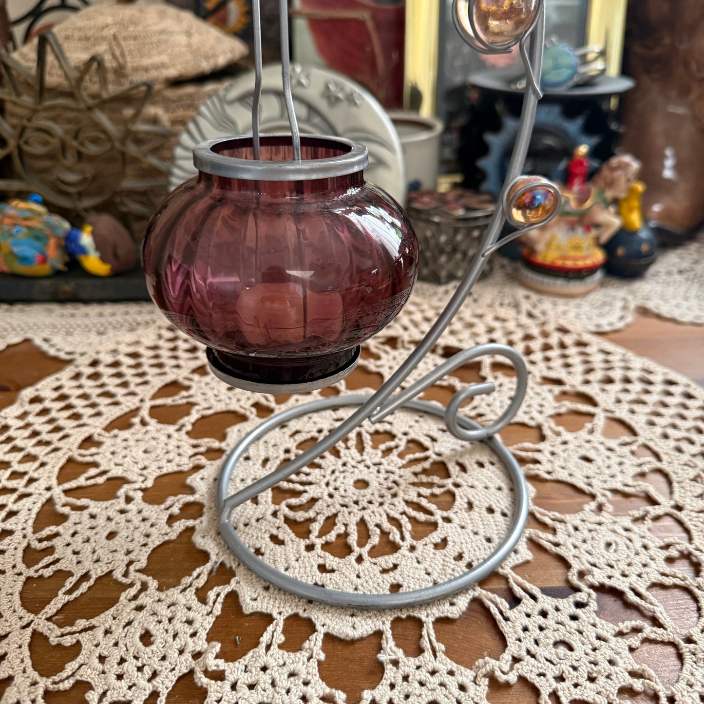unique vintage whimsical candle holder