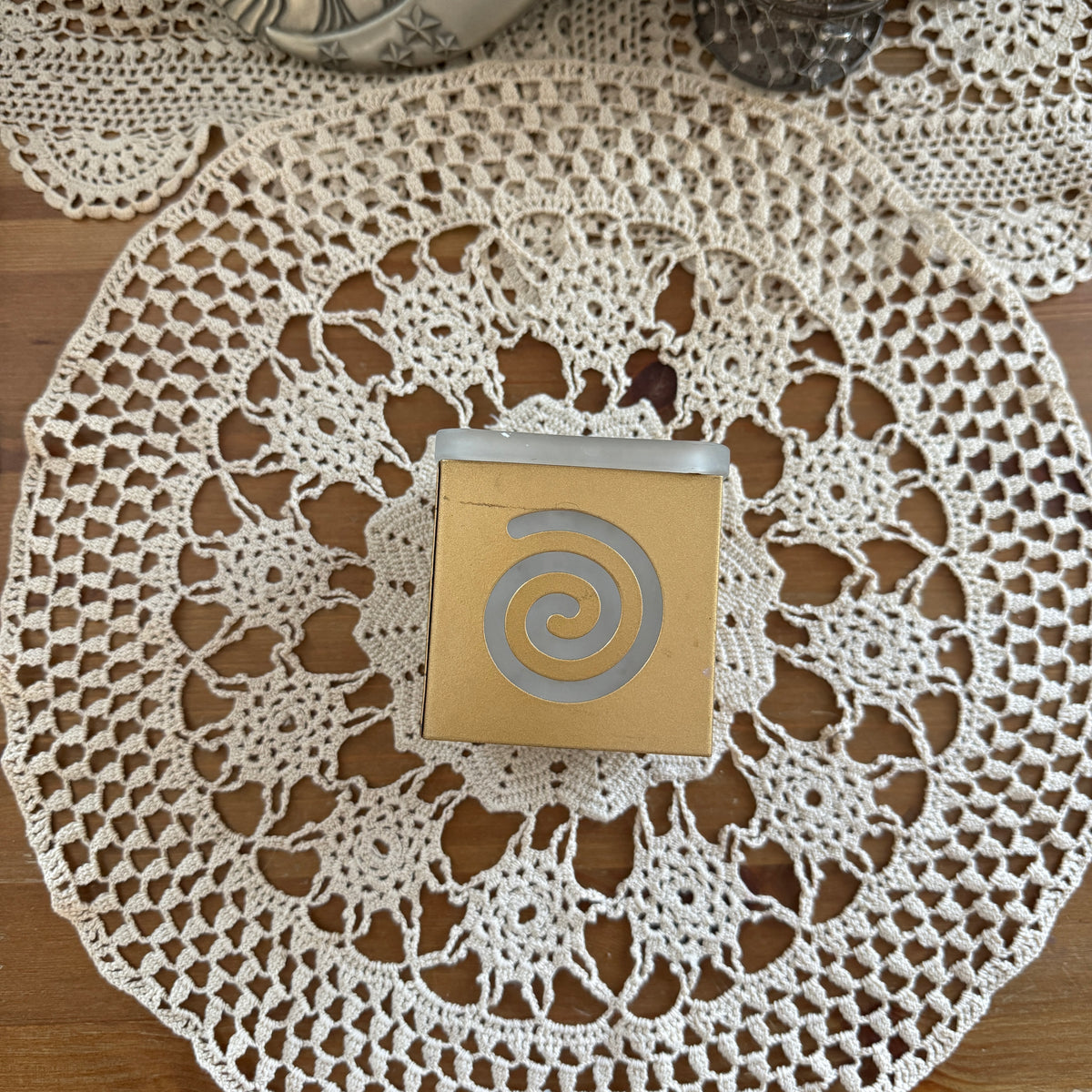 unique vintage whimsical celestial spiral candle holder
