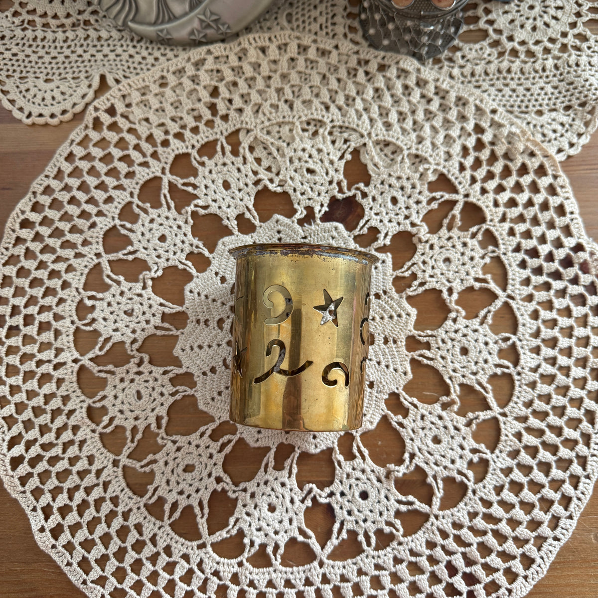 unique vintage whimsical celestial star candle holder