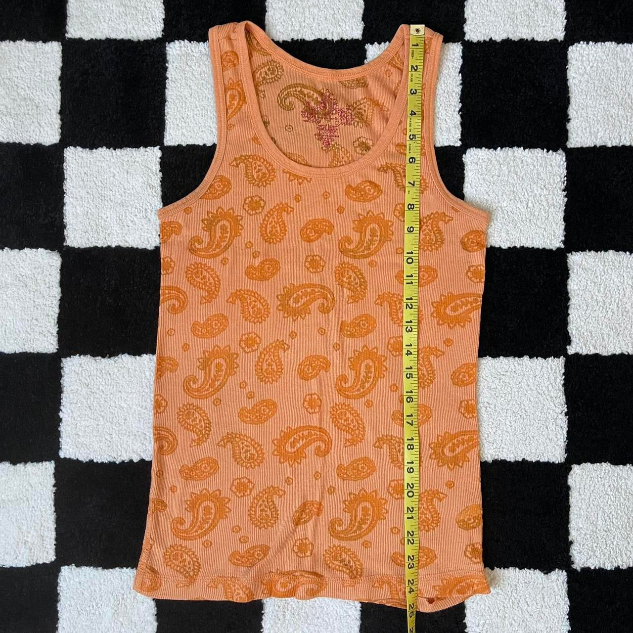 paisley print y2k tank top