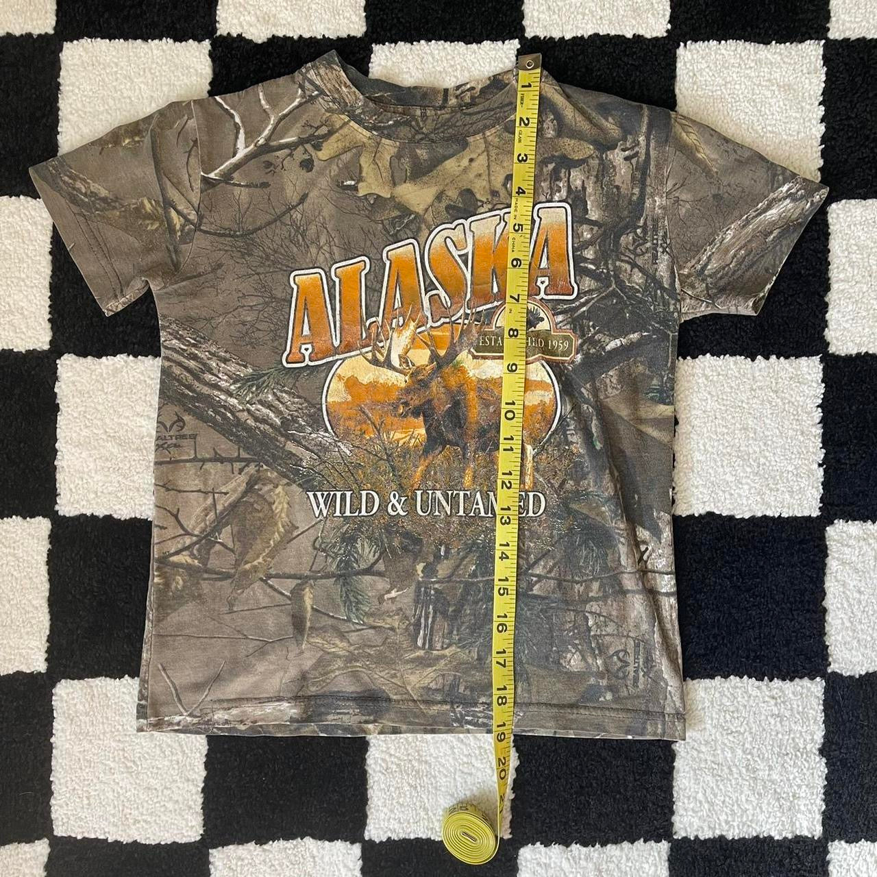 alaska wildlife camo baby tee