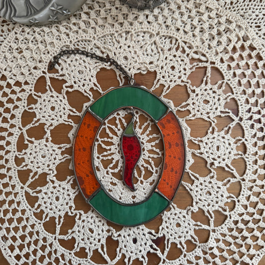 unique handmade whimsical folk art stained glass