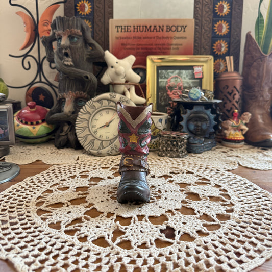 unique vintage whimsical celestial star boot figure collectable trinket