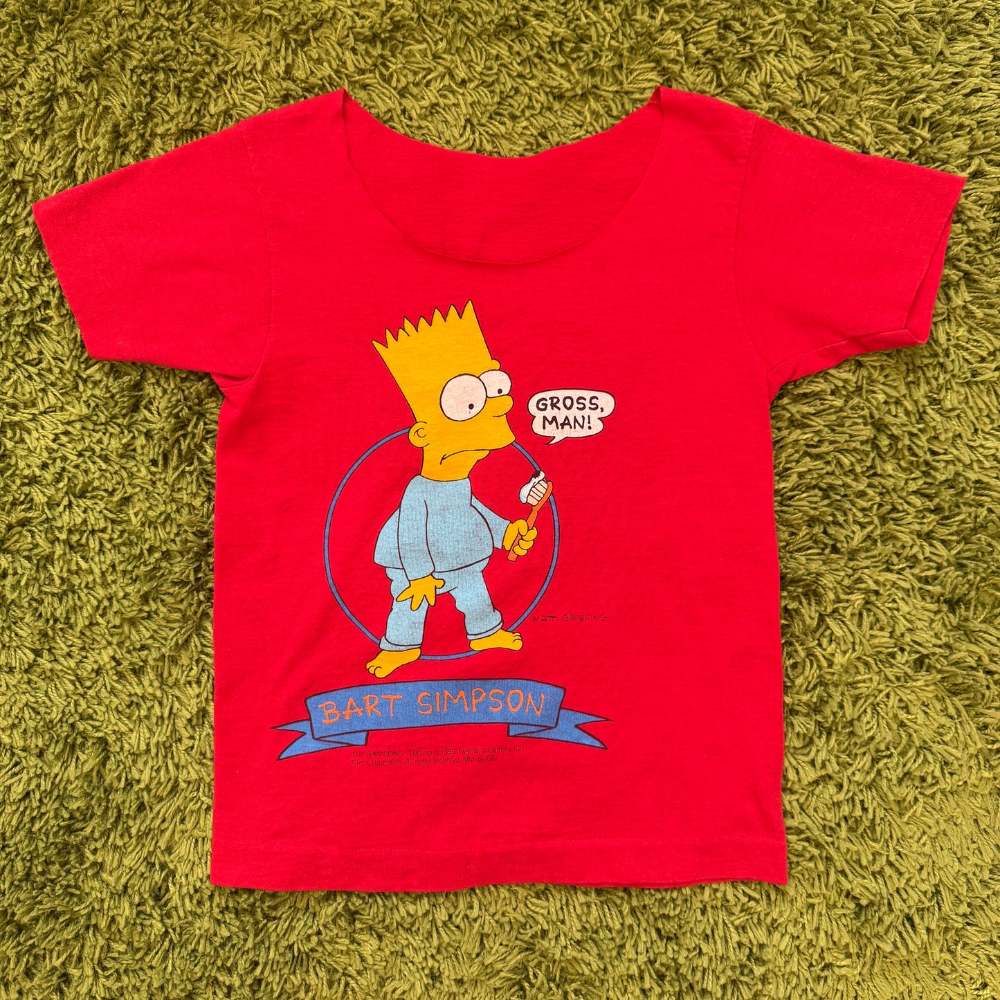 unique vintage 90s y2k BART SIMPSON graphic baby tee