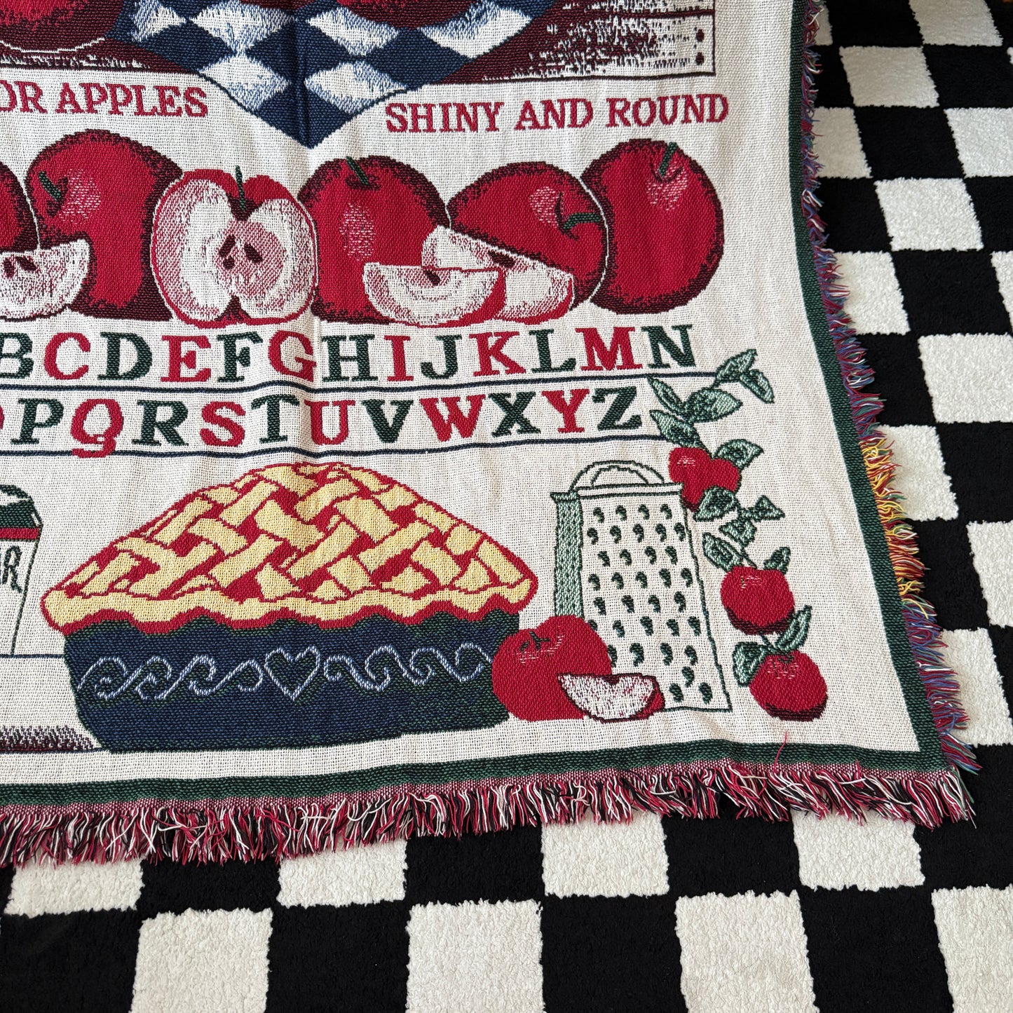 unique handmade vintage whimsy 90s y2k knit tapestry blanket