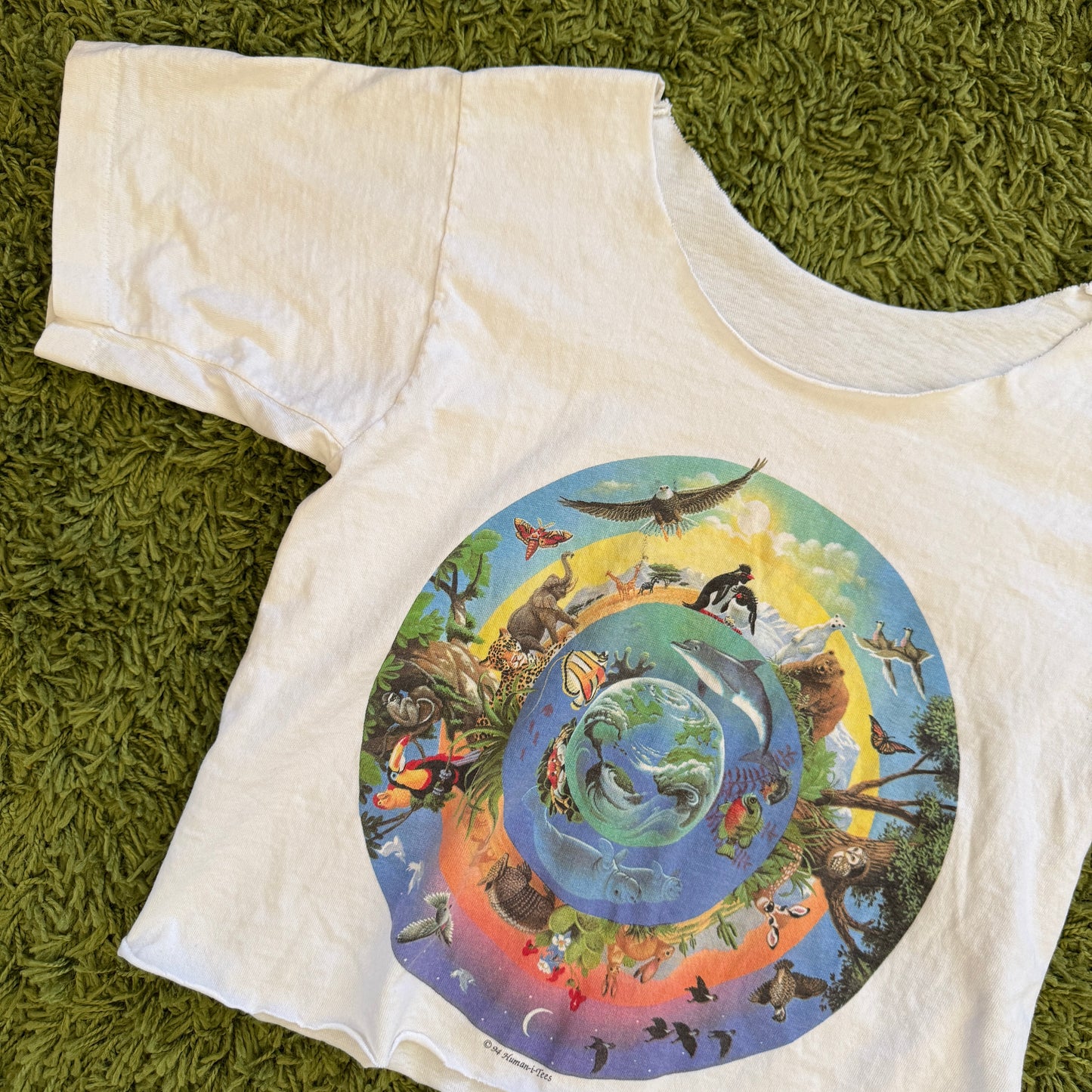 unique vintage whimsical 90s y2k graphic baby tee