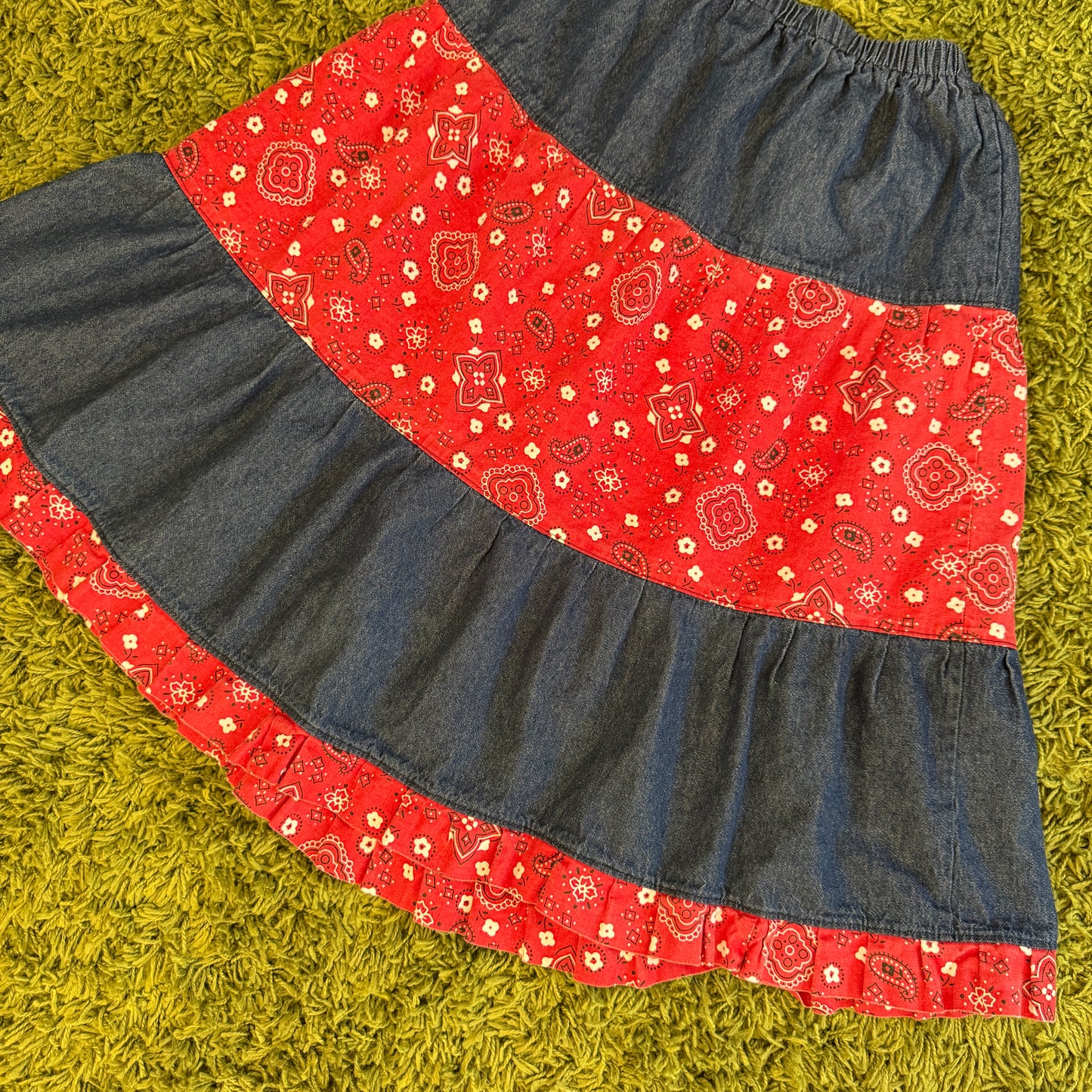 unique vintage whimsy 90s y2k FAR ABOVE RUBIES midi skirt