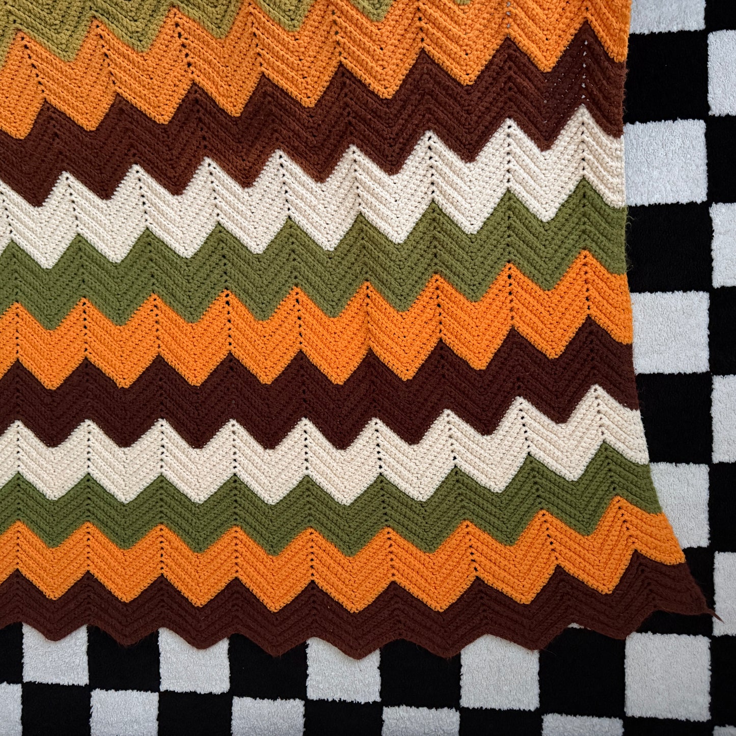 unique handmade vintage whimsical afghan throw blanket