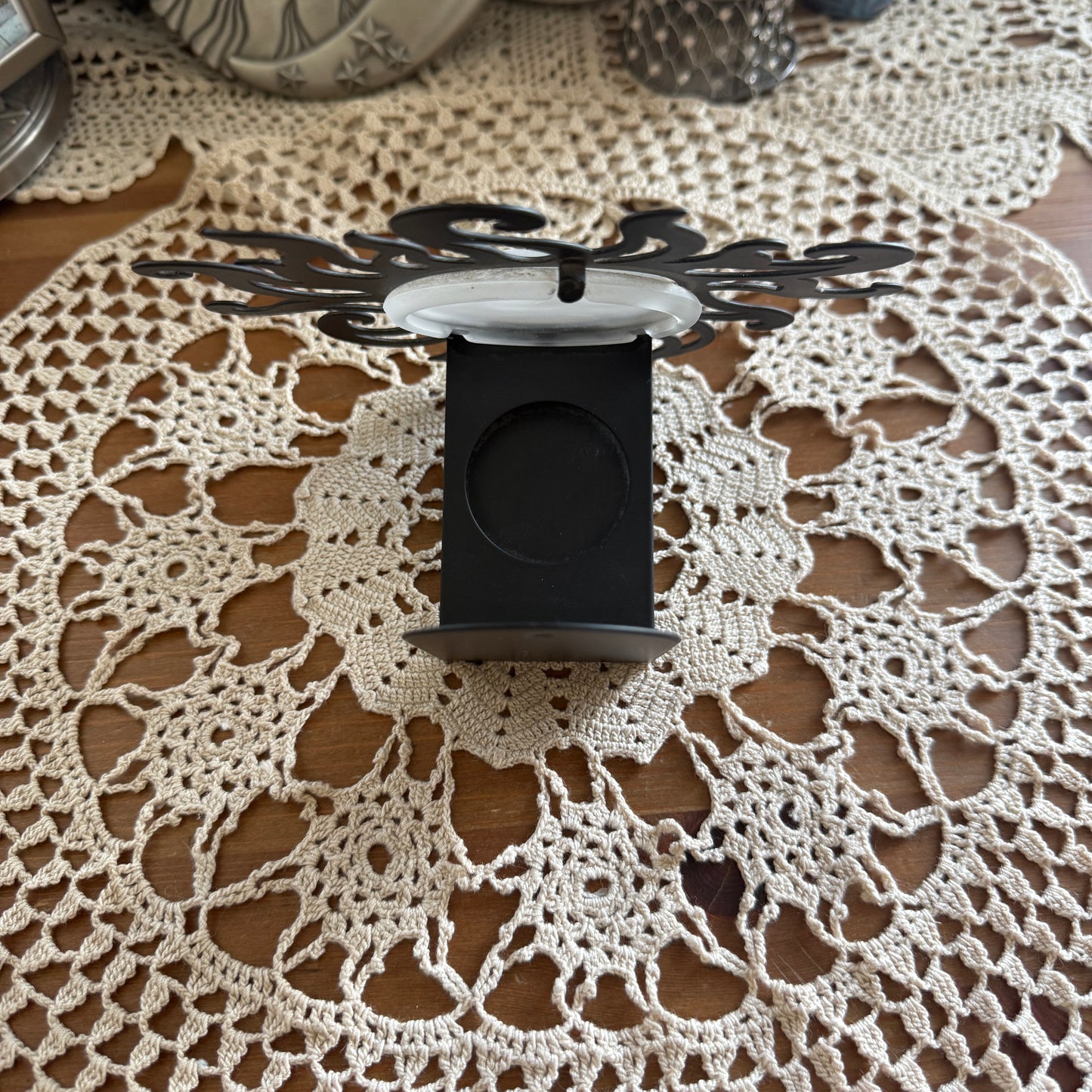 unique vintage whimsical celestial sun candle holder collectable