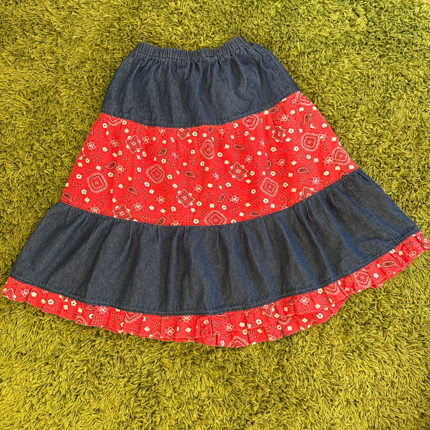 unique vintage whimsy 90s y2k FAR ABOVE RUBIES midi skirt
