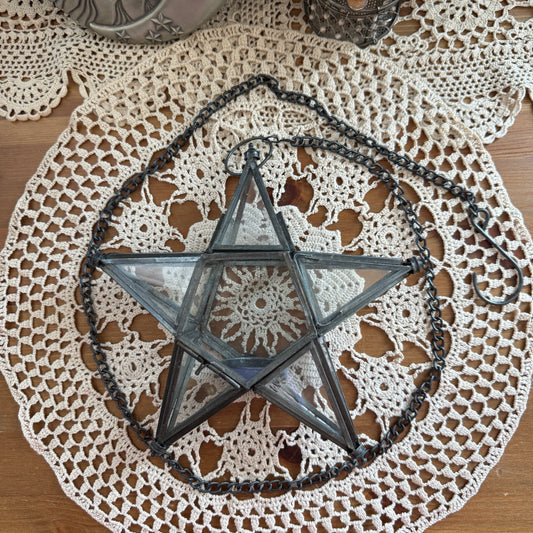 unique vintage whimsical celestial hanging lantern candle holder