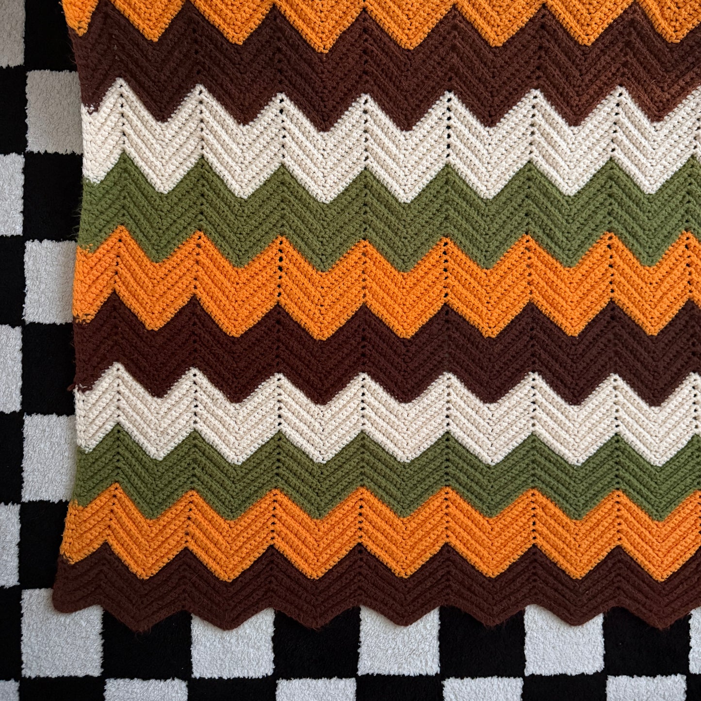 unique handmade vintage whimsical afghan throw blanket