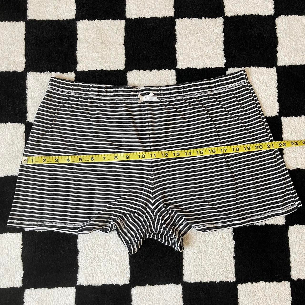 y2k striped shorts