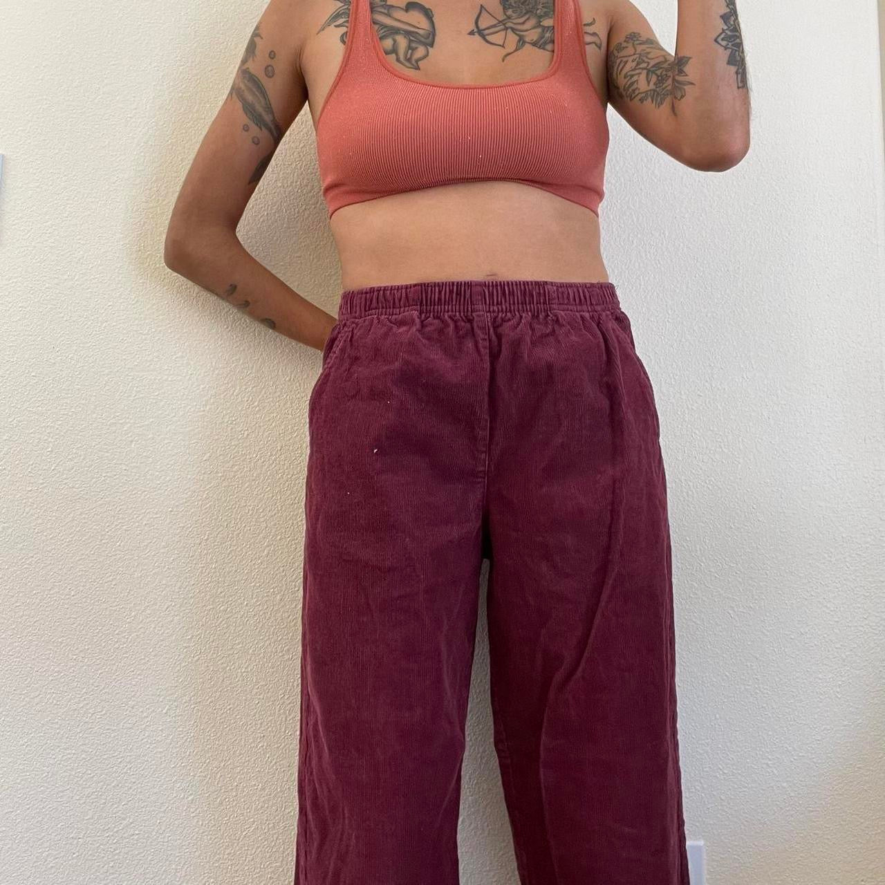 high waisted corduroy trousers