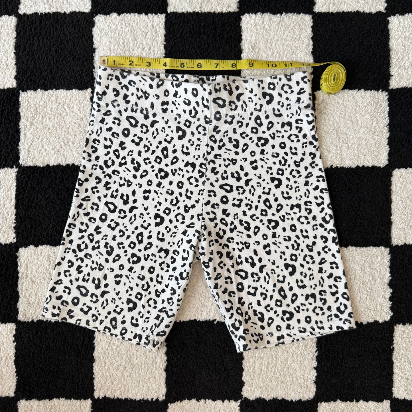 whimsy 90s y2k snow leopard biker shorts