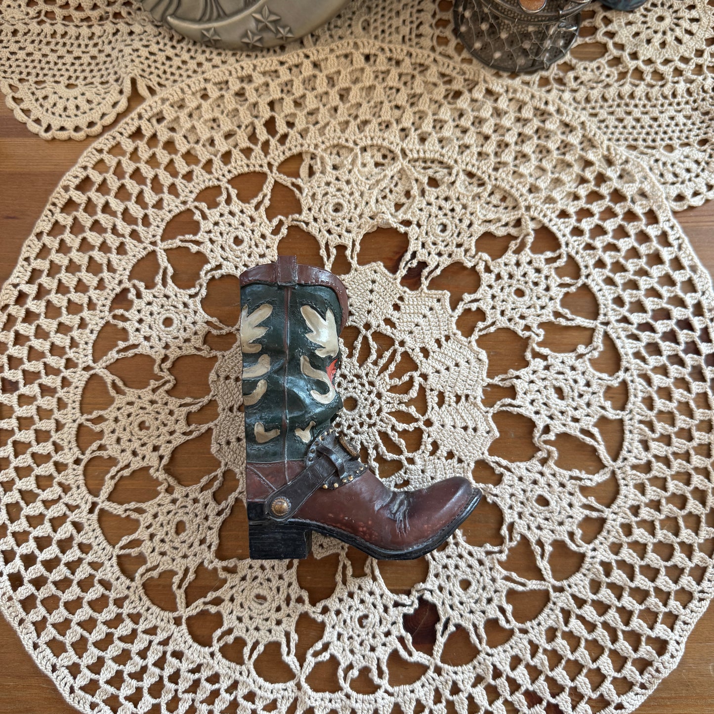 unique vintage whimsical celestial star boot figure collectable trinket