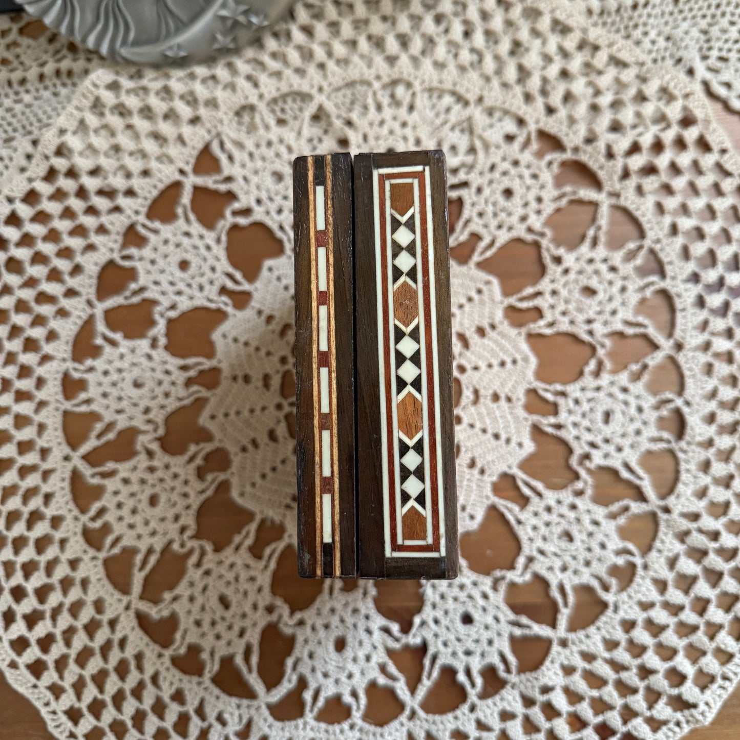 unique vintage whimsical celestial sun wood folk art box