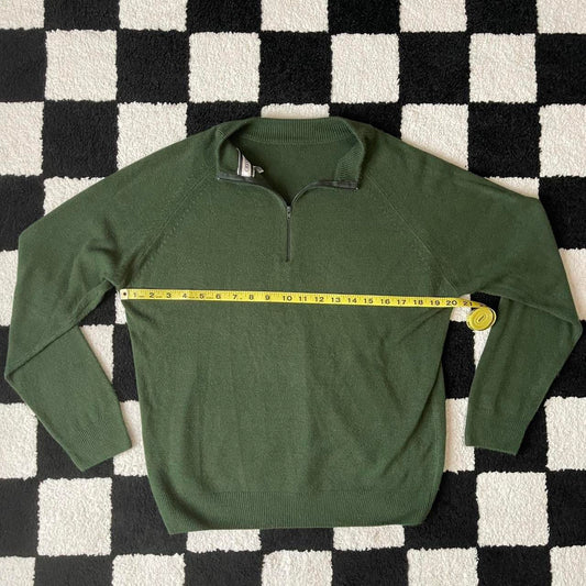 vintage whimsy 90s quarter zip pullover sweater