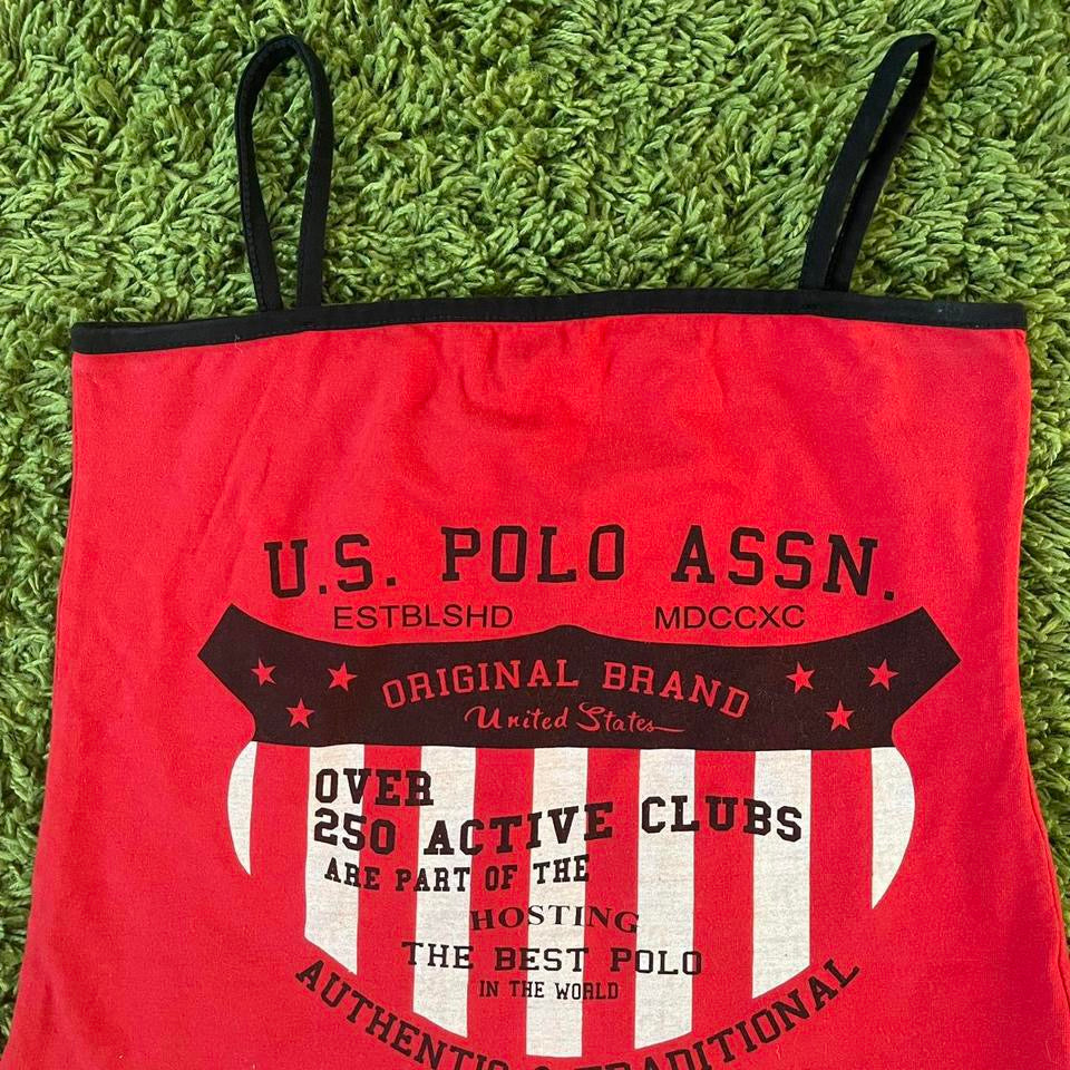 unique vintage 90s y2k U.S. POLO ASSN. graphic tank top