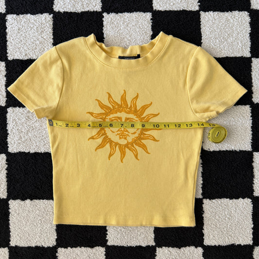 unique vintage whimsical 90s y2k celestial graphic baby tee