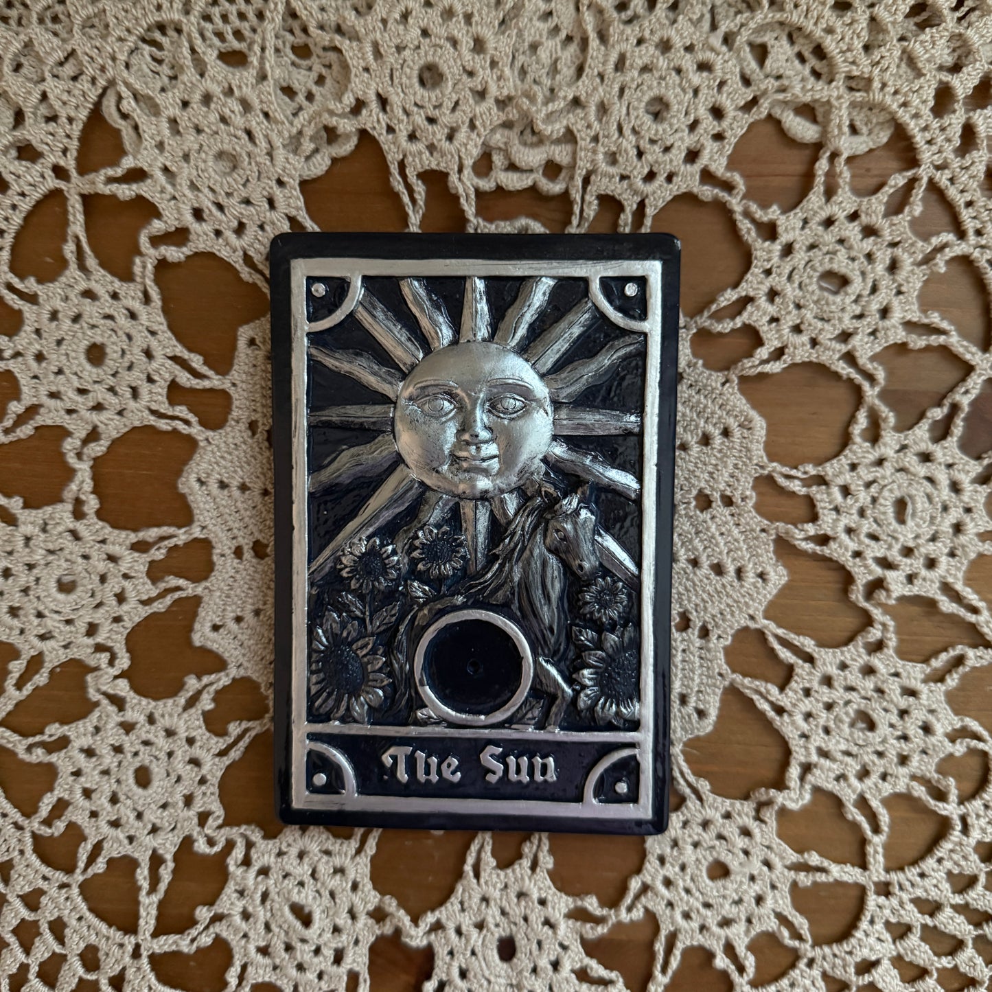 unique vintage whimsical celestial incense holder