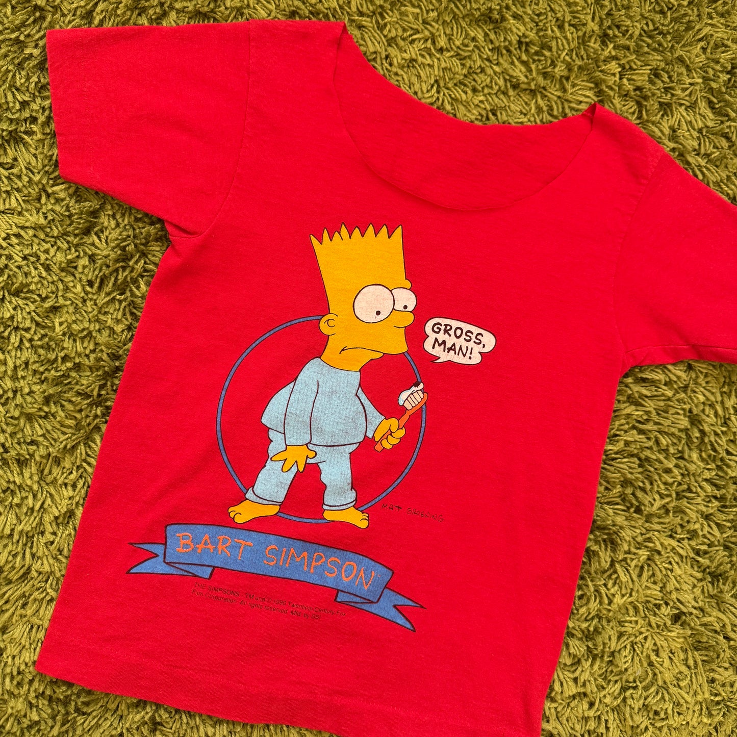 unique vintage 90s y2k BART SIMPSON graphic baby tee