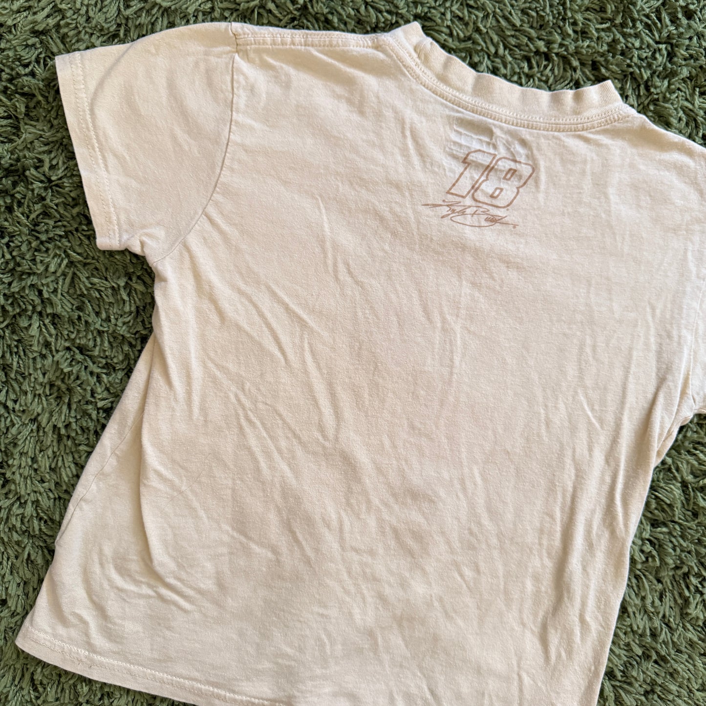 unique vintage whimsy 90s y2k NASCAR M&M graphic baby tee