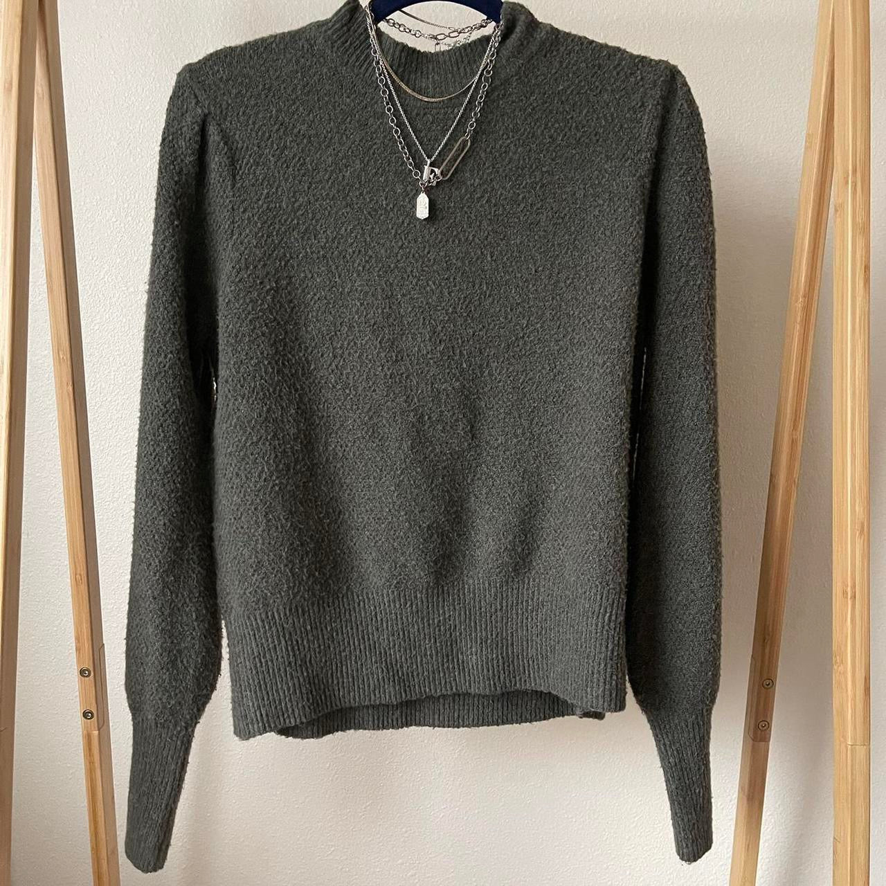 earth tone knit pullover sweater