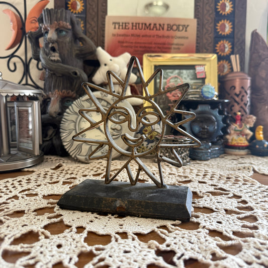 unique vintage whimsical celestial sun folk art collectable