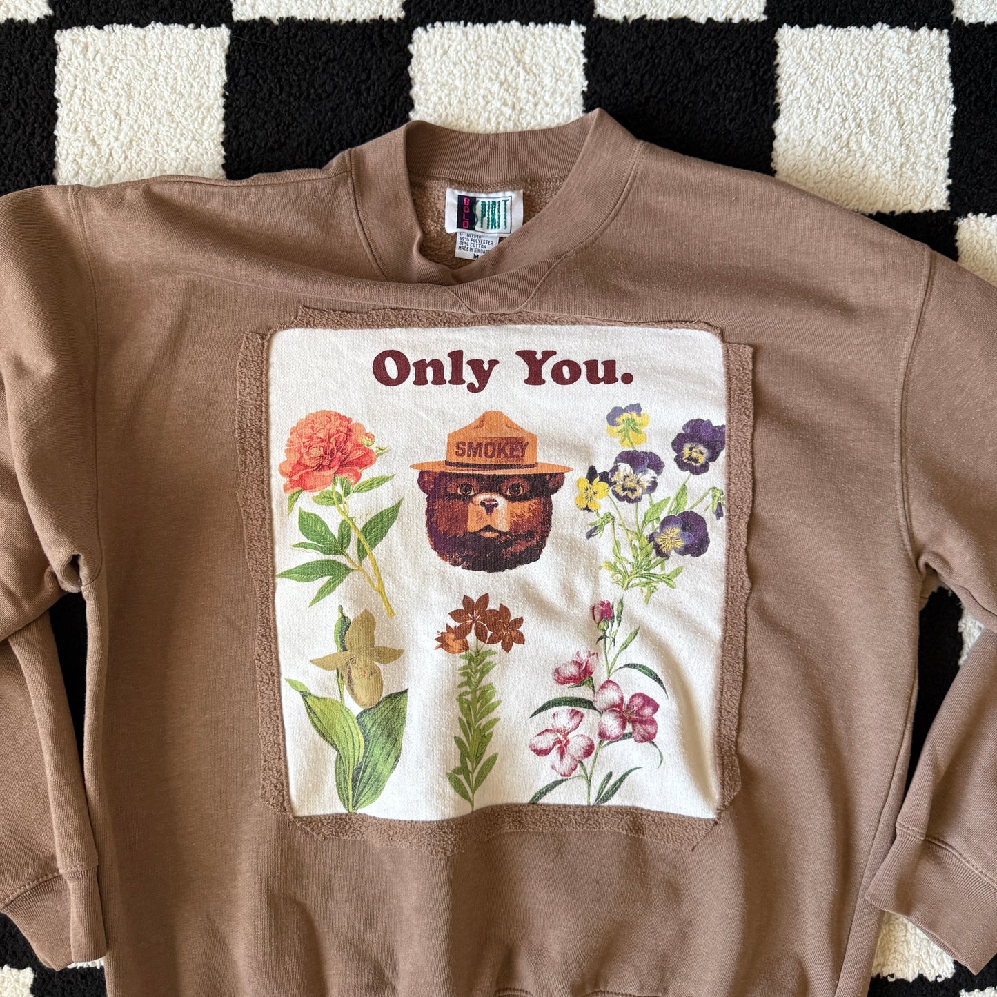 unique handmade whimsy 90s y2k graphic pullover sweatshirt
