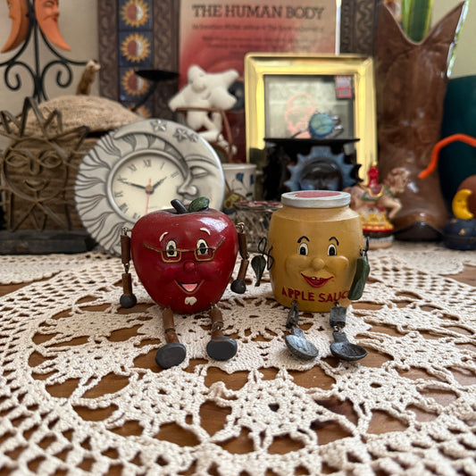 unique vintage whimsical fruit figurines (SET OF 2)