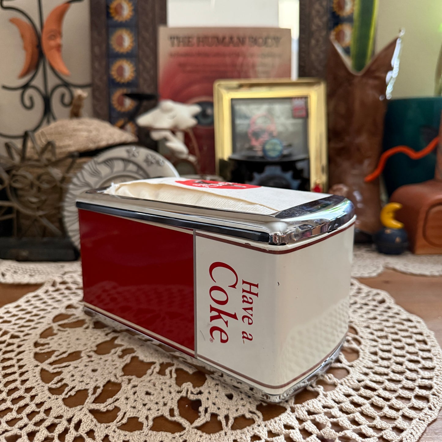 retro vintage coca cola napkin holder