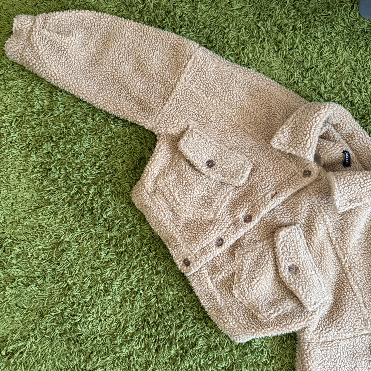 unique whimsy 90s y2k BOOHOO teddy coat