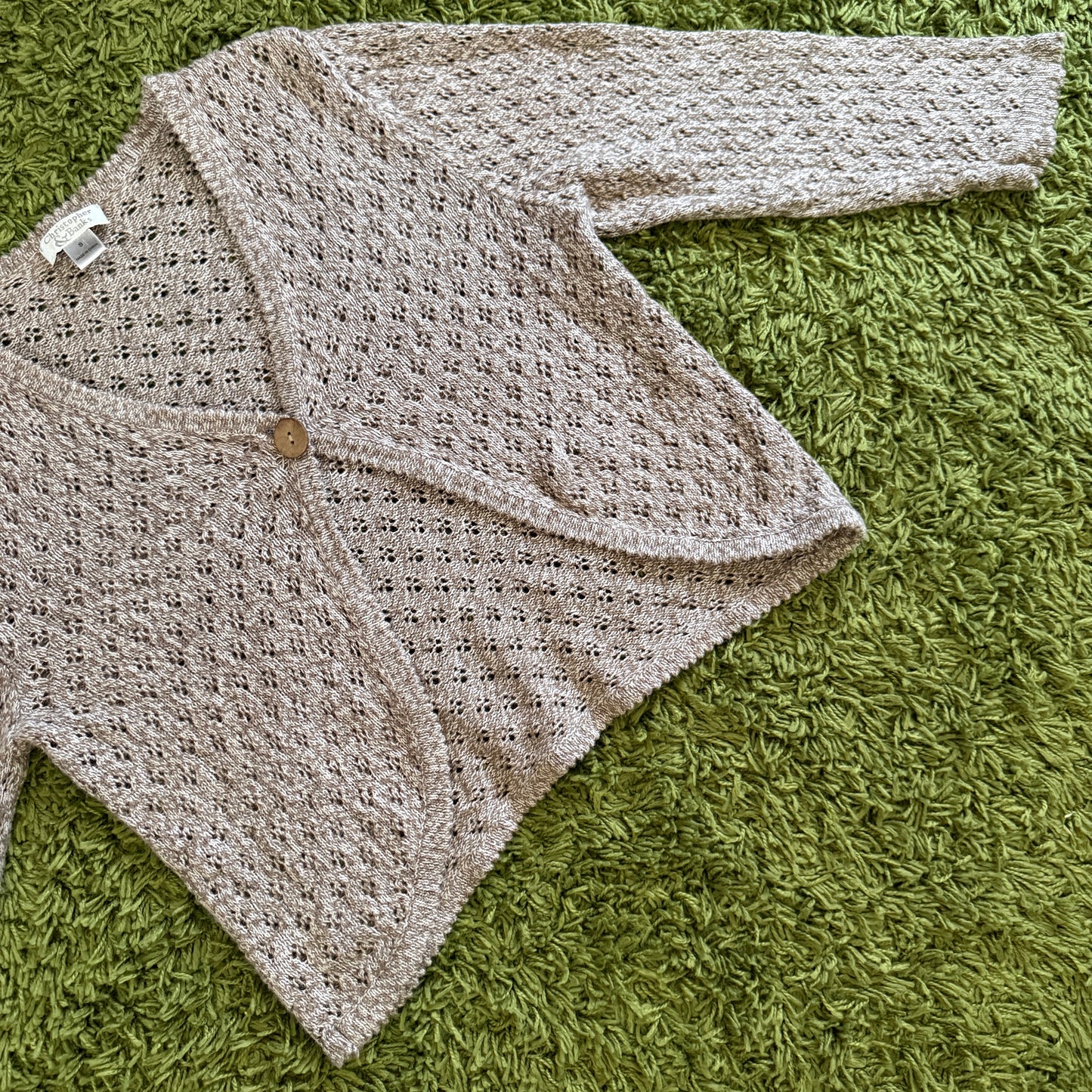 unique vintage whimsical 90s y2k CHRISTOPHER & BANKS knit sleeved cardigan top