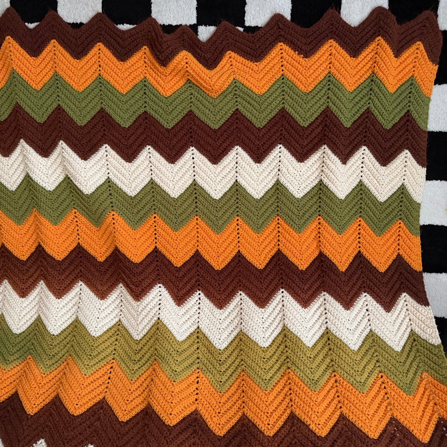 unique handmade vintage whimsical afghan throw blanket