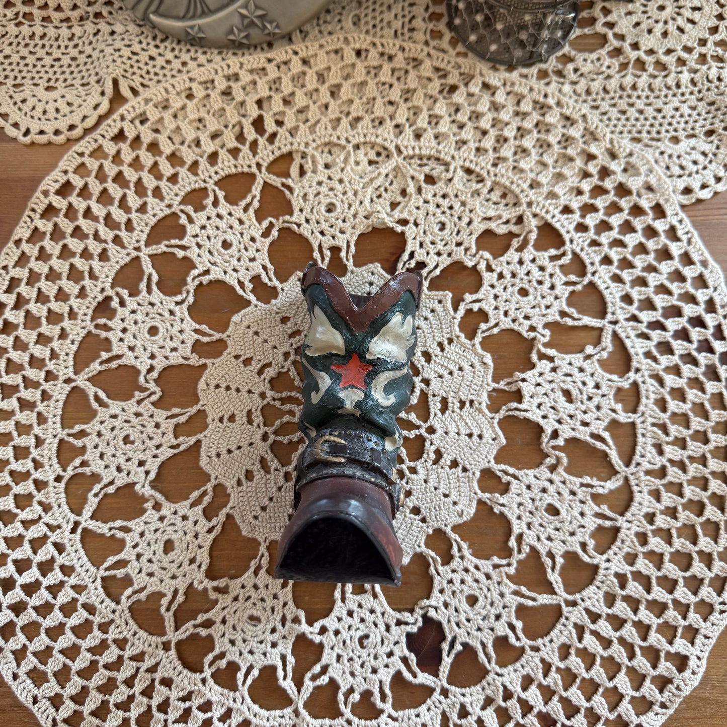 unique vintage whimsical celestial star boot figure collectable trinket