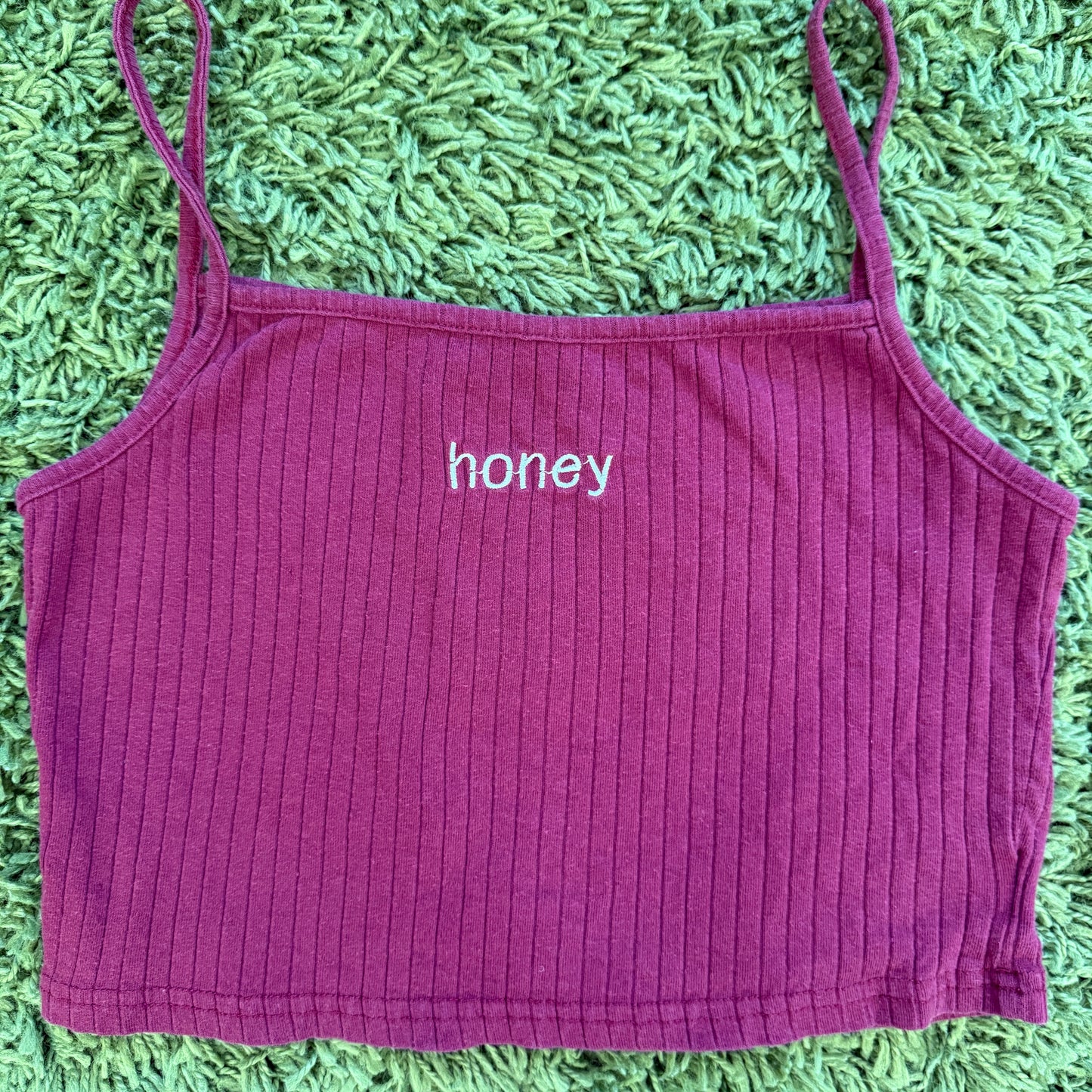 whimsy 90s y2k HONEY embroidered cami top