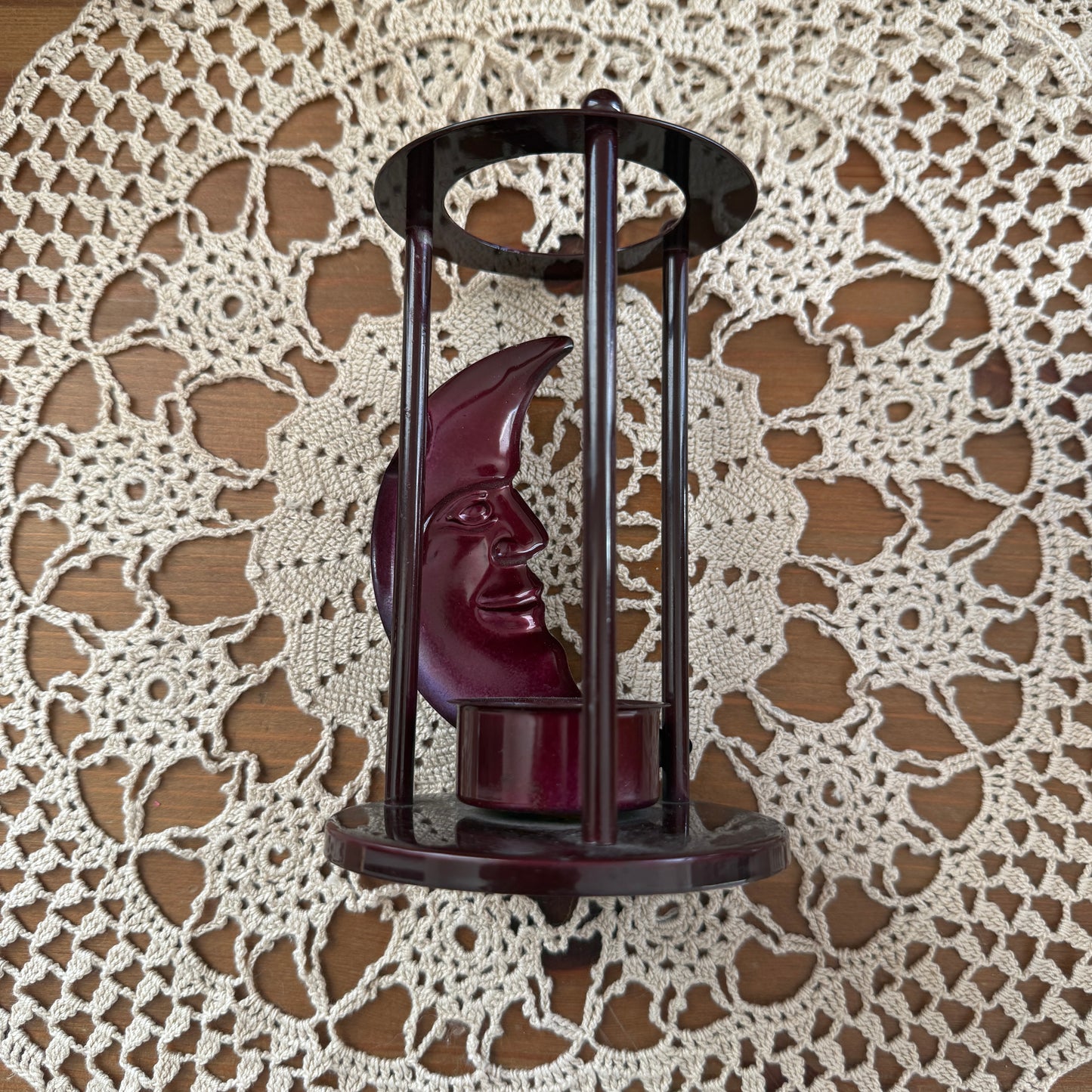 unique vintage whimsical celestial moon candle holder