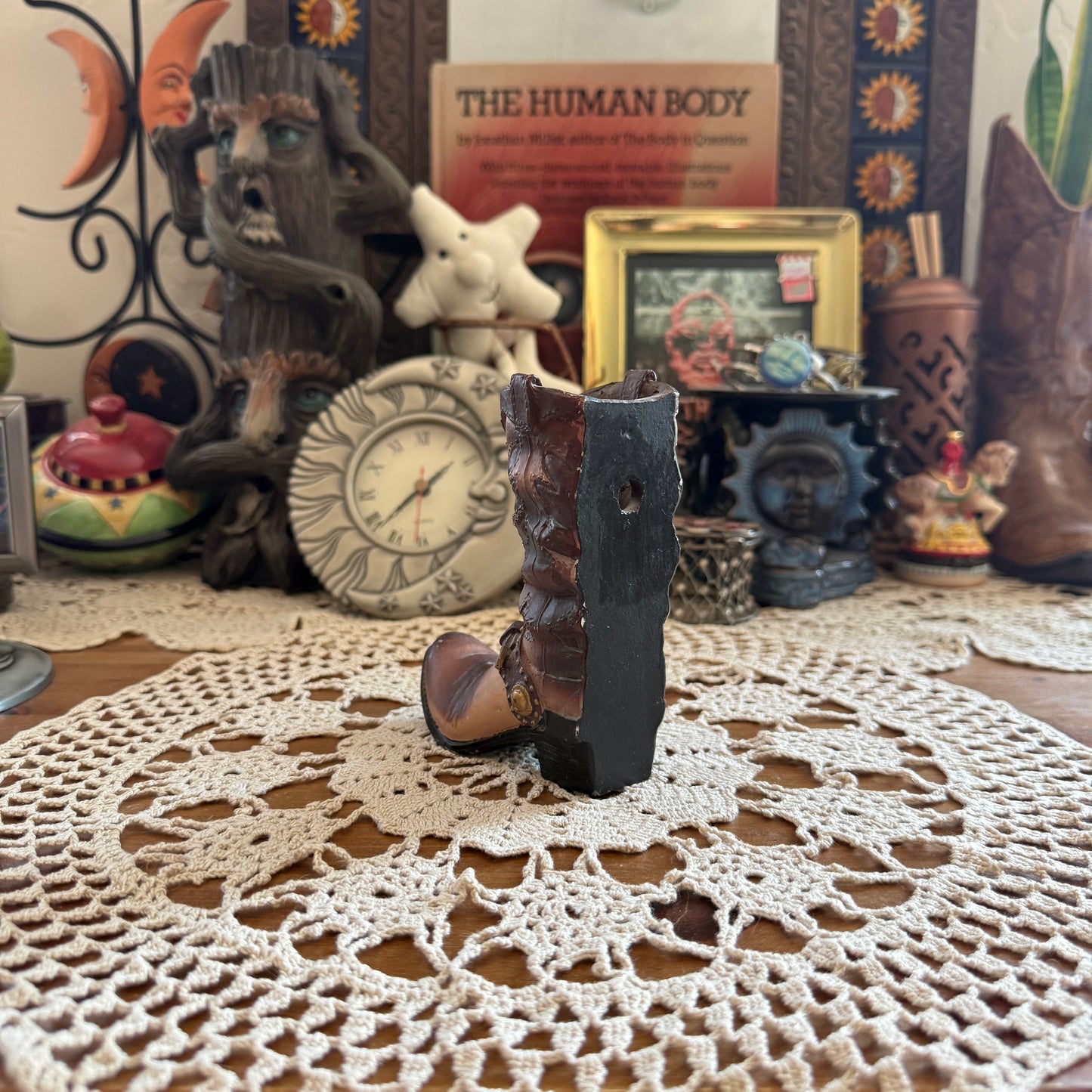 unique vintage whimsical celestial star boot figure collectable trinket