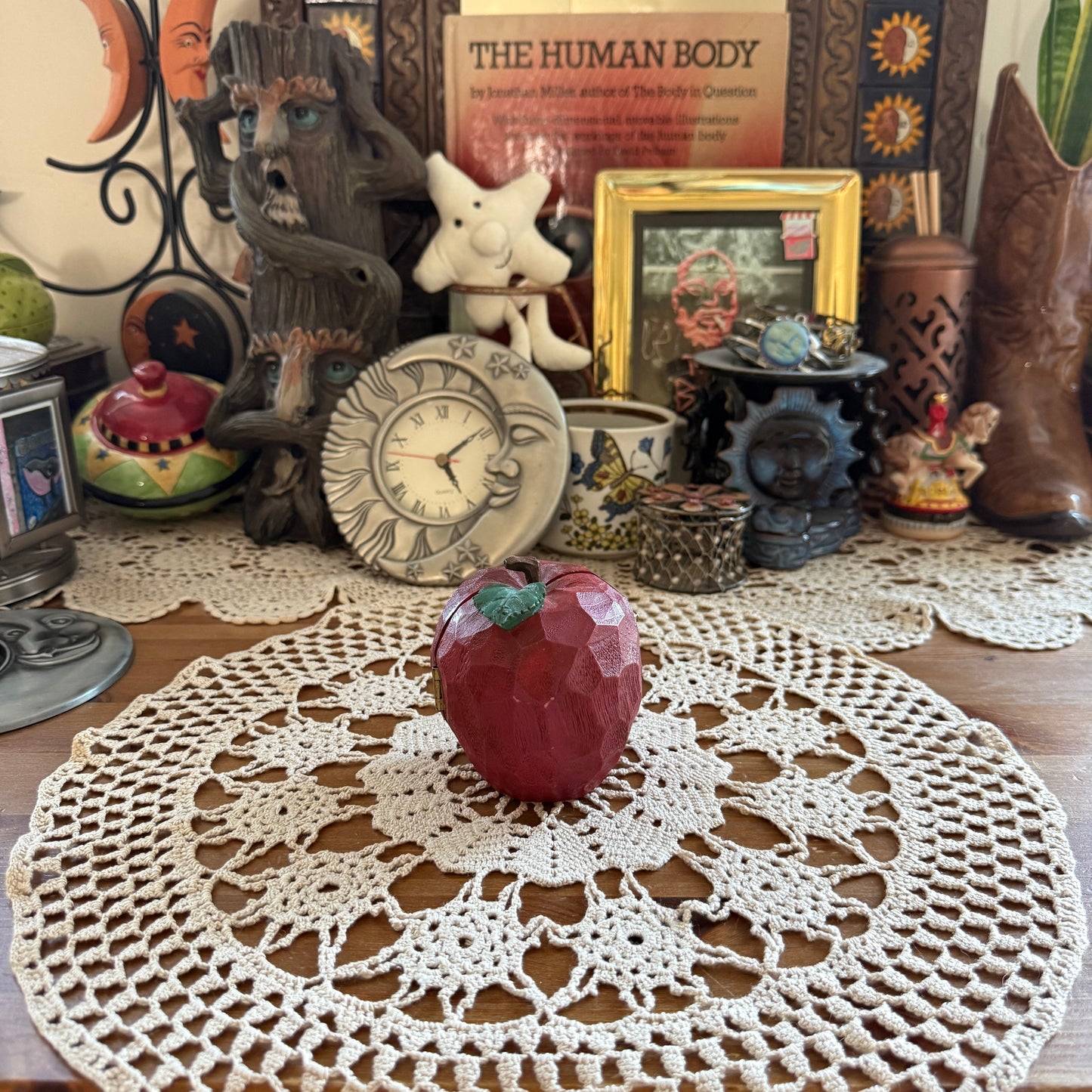 unique vintage whimsical apple figure collectable trinket